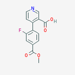 4-(2-fluoro-4-methoxycarbonylphenyl)pyridine-3-carboxylic Acid molecular structure