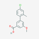 3-(4-chloro-2-methylphenyl)-5-methoxybenzoic Acid molecular structure