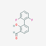 3-(2,6-difluorophenyl)-2-hydroxybenzaldehyde molecular structure