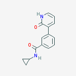 3-[3-(CYCLOPROPYLAMINOCARBONYL)PHENYL]-2-HYDROXYPYRIDINE molecular structure