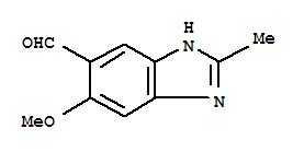 1H-Benzimidazole-5-carboxaldehyde,6-methoxy-2-methyl- molecular structure