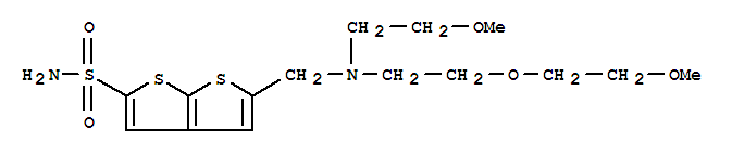 5-(((methoxyethyl)((methoxyethoxy)ethyl)amino)methyl)thieno(2,3-b)thiophene-2-sulfonamide