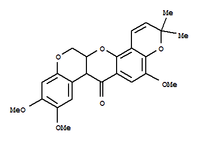 3H-Bis[1]benzopyrano[3,4-b:6',5'-e]pyran-7(7aH)-one,13,13a-dihydro-5,9,10-trimethoxy-3,3-dimethyl-, (7aR-cis)- molecular structure