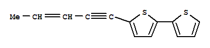 5-[(3E)-pent-3-en-1-yn-1-yl]-2,2'-bithiophene molecular structure