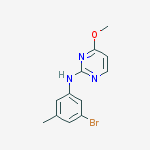 N-(3-bromo-5-methylphenyl)-4-methoxypyrimidin-2-amine molecular structure