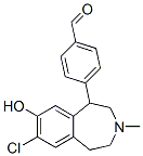 7-chloro-8-hydroxy-1-(4-formylphenyl)-3-methyl-2,3,4,5-tetrahydro-1H-3-benzazepine molecular structure
