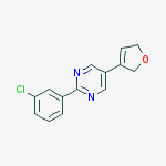 2-(3-chlorophenyl)-5-(2,5-dihydrofuran-3-yl)pyrimidine molecular structure