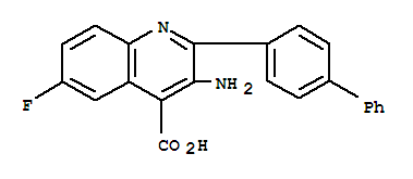 3-Amino-2-(biphenyl-4-yl)-6-fluoroquinoline-4-carboxylic acid