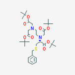 3-Benzylsulfanyl-2-(S)-{[2-(bis-tert-butoxycarbonylmethyl-amino)-ethyl]-tert-butoxycarbonylmethyl-amino}-propionic Acidtert-Butyl Ester molecular structure