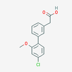 2-(4'-Chloro-2'-methoxy-[1,1'-biphenyl]-3-yl)acetic acid molecular structure