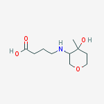 4-[[(3s,4s)-4-hydroxy-4-methyloxan-3-yl]amino]butanoic Acid molecular structure