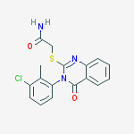 2-[3-(3-chloro-2-methylphenyl)-4-oxoquinazolin-2-yl]sulfanylacetamide molecular structure