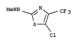 5-chloro-N-methyl-4-(trifluoromethyl)-1,3-thiazol-2-amine molecular structure