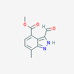 3-Formyl-7-methyl-1H-indazole-4-carboxylic acid methyl ester molecular structure
