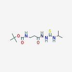 Tert-butyl N-[3-oxo-3-[2-(propan-2-ylcarbamothioyl)hydrazinyl]propyl]carbamate molecular structure