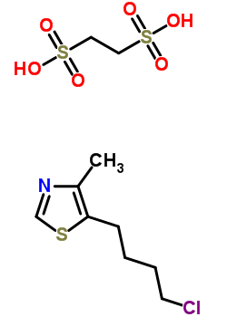 ethane-1,2-disulfonic acid - 5-(4-chlorobutyl)-4-methyl-1,3-thiazole (1:1) molecular structure