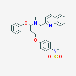 N-[4-[3-[methyl(quinolin-2-ylmethyl)amino]-3-phenoxypropoxy]phenyl]methanesulfonamide