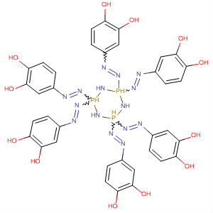 1,3,5,2,4,6-Triazatriphosphorine,2,2,4,4,6,6-hexakis[(3,4-dihydroxyphenyl)azo]-2,2,4,4,6,6-hexahydro- molecular structure