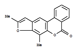 5H-[2]Benzopyrano[4,3-f]benzofuran-5-one,7,9-dimethyl- molecular structure