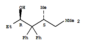 Benzeneethanol, b-[(1S)-2-(dimethylamino)-1-methylethyl]-a-ethyl-b-phenyl-, (aR)- molecular structure