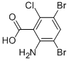 2-AMINO-3,5-DIBROMO-6-CHLOROBENZOIC ACID molecular structure