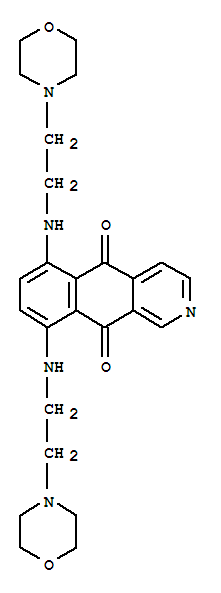 Benz(g)isoquinoline-5,10-dione, 6,9-bis((2-(4-morpholinyl)ethyl)amino)- molecular structure