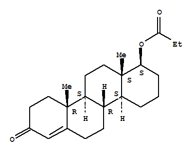 (1S,4aS,4bR,10aR,10bS,12aS)-10a,12a-dimethyl-8-oxo-1,2,3,4,4a,4b,5,6,8,9,10,10a,10b,11,12,12a-hexadecahydrochrysen-1-yl propanoate molecular structure