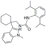 3-(2,6-dipropan-2-ylphenyl)-1-[[1-(1-methylindol-3-yl)cyclohexyl]methy l]urea molecular structure