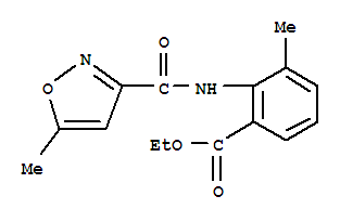 ethyl 3-methyl-2-{[(5-methylisoxazol-3-yl)carbonyl]amino}benzoate molecular structure