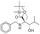 Methyl (2R,3S)-2-Benzylamino-2-(t-butyldimethylsilyloxymethyl)-3-hydroxy-4-methylpentanoate molecular structure