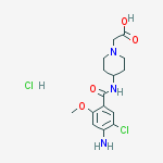 2-[4-[(4-amino-5-chloro-2-methoxybenzoyl)amino]piperidin-1-yl]acetic Acid;hydrochloride molecular structure