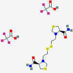 (4r)-3-[2-[2-[(4r)-4-carbamoyl-1,3-thiazolidin-3-yl]ethyldisulfanyl]ethyl]-1,3-thiazolidine-4-carboxamide;2,2,2-trifluoroacetic Acid molecular structure