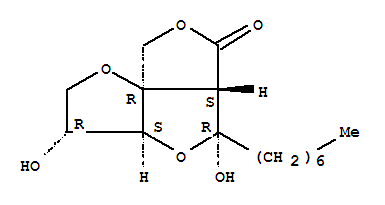 2H,6H,8H-Difuro[3,2-b:3',4'-c]furan-6-one,5-heptyltetrahydro-3,5-dihydroxy-, [3R-(3a,3aa,5a,5ab,8aR*)]-