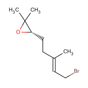 Oxirane, 3-[(3E)-5-bromo-3-methyl-3-pentenyl]-2,2-dimethyl-, (3S)- molecular structure
