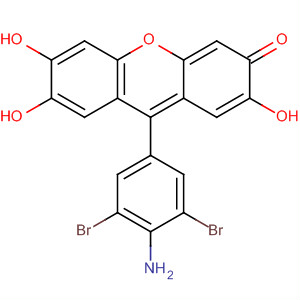 3H-Xanthen-3-one, 9-(4-amino-3,5-dibromophenyl)-2,6,7-trihydroxy- molecular structure
