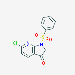 3H-Pyrrolo[2,3-b]pyridin-3-one, 6-chloro-1,2-dihydro-1-(phenylsulfonyl)- molecular structure