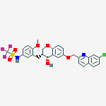 N-[3-[[(3r,4r)-6-[(7-chloroquinolin-2-yl)methoxy]-4-hydroxy-3,4-dihydro-2h-chromen-3-yl]methyl]-4-methoxyphenyl]-1,1,1-trifluoromethanesulfonamide molecular structure