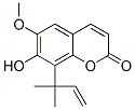8-(1,1-Dimethyl-2-propenyl)-7-hydroxy-6-methoxy-2H-1-benzopyran-2-one molecular structure