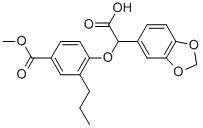 METHYL 4-(BENZO[1,3]DIOXOL-5-YL-CARBOXYMETHOXY)-3-PROPYLBENZOATE molecular structure