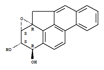 Cyclopenta[4,5]chryseno[3,4-b]oxirene-1,2-diol,1,2,2a,4-tetrahydro-, (1a,2b,2aa,3aR*)- molecular structure