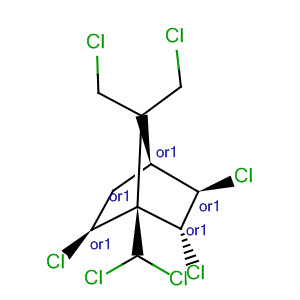 Bicyclo[2.2.1]heptane,2,3,6-trichloro-7,7-bis(chloromethyl)-1-(dichloromethyl)-,(1R,2R,3R,4S,6S)-rel- molecular structure