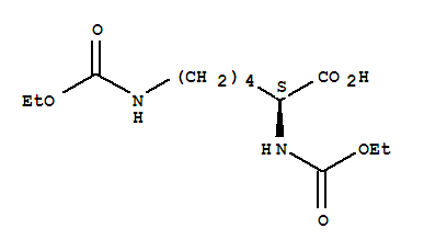N~2~,N~6~-bis(ethoxycarbonyl)lysine molecular structure