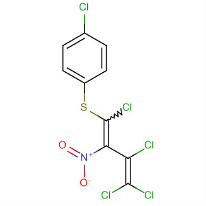 Benzene, 1-chloro-4-[(1,3,4,4-tetrachloro-2-nitro-1,3-butadienyl)thio]- molecular structure