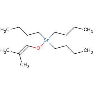 Stannane, tributyl[(2-methyl-1-propenyl)oxy]- molecular structure