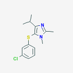 1H-IMIDAZOLE,5-[(3-CHLOROPHENYL)THIO]-1,2-DIMETHYL-4-(1-METHYLETHYL)-