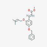 Methyl (e)-3-[2-(3-methylbut-2-enoxy)-4-phenylmethoxyphenyl]prop-2-enoate molecular structure