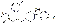 3-[3-[4-(4-chlorophenyl)-4-hydroxy-1-piperidyl]propyl]-2-(4-methylphen yl)thiazolidin-4-one molecular structure