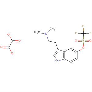 Methanesulfonic acid, trifluoro-, 3-[2-(dimethylamino)ethyl]-1H-indol-5-ylester, ethanedioate (1:1) molecular structure