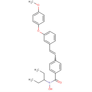 Benzamide,N-(1-ethylpropyl)-N-hydroxy-4-[2-[3-(4-methoxyphenoxy)phenyl]ethenyl]- molecular structure