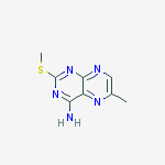 4-Pteridinamine, 6-methyl-2-(methylthio)- molecular structure